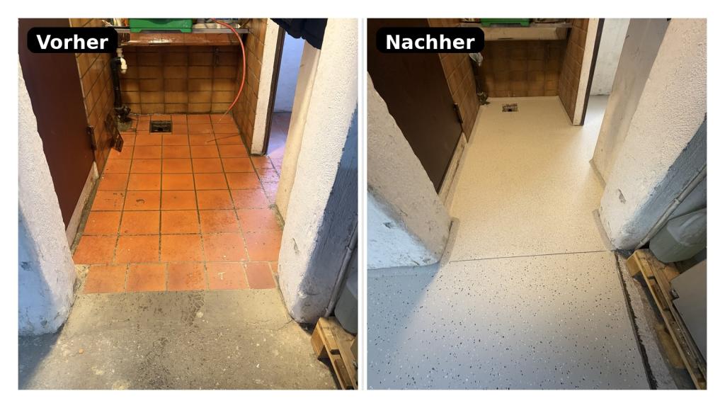 Boden nach der Sanierung und Beschichtung